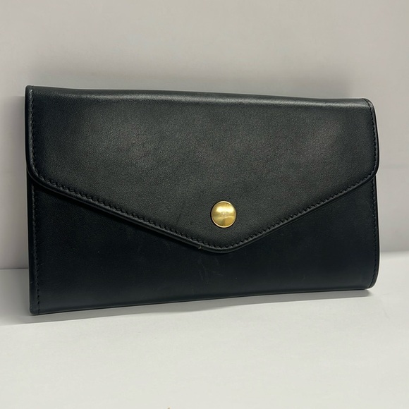 Vinci Large Black Leather Clutch Wallet - Picture 2 of 6